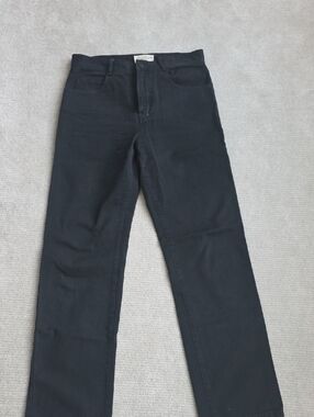 Nili Lotan Smith Black Straight-Leg Womens Jeans